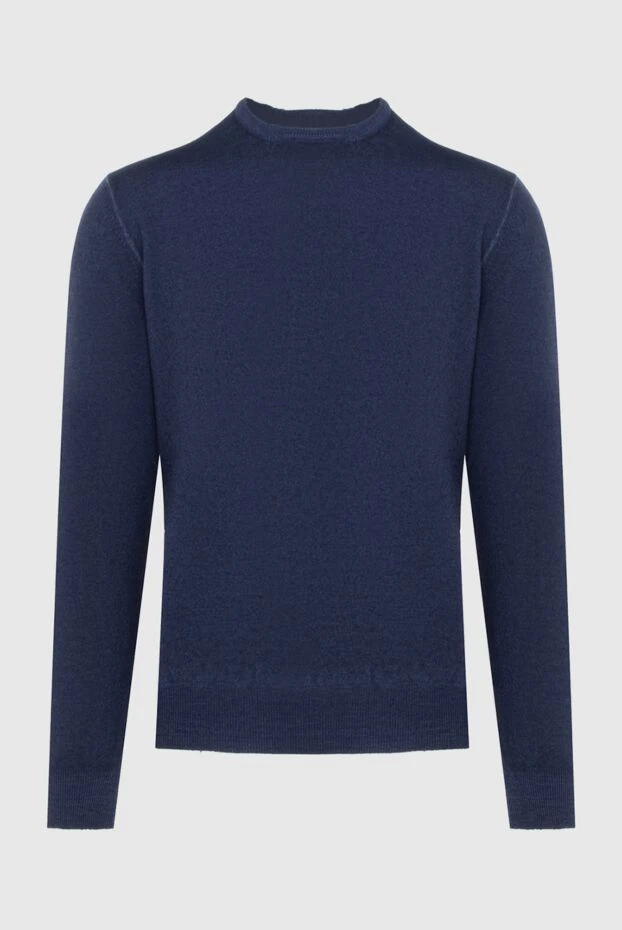 Gran Sasso man wool and cashmere jumper blue for men купить с ценами и фото 172042 - photo 1