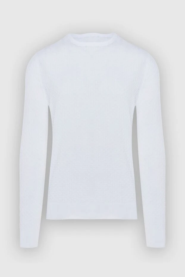 Gran Sasso man white cotton jumper for men купить с ценами и фото 172046 - photo 1