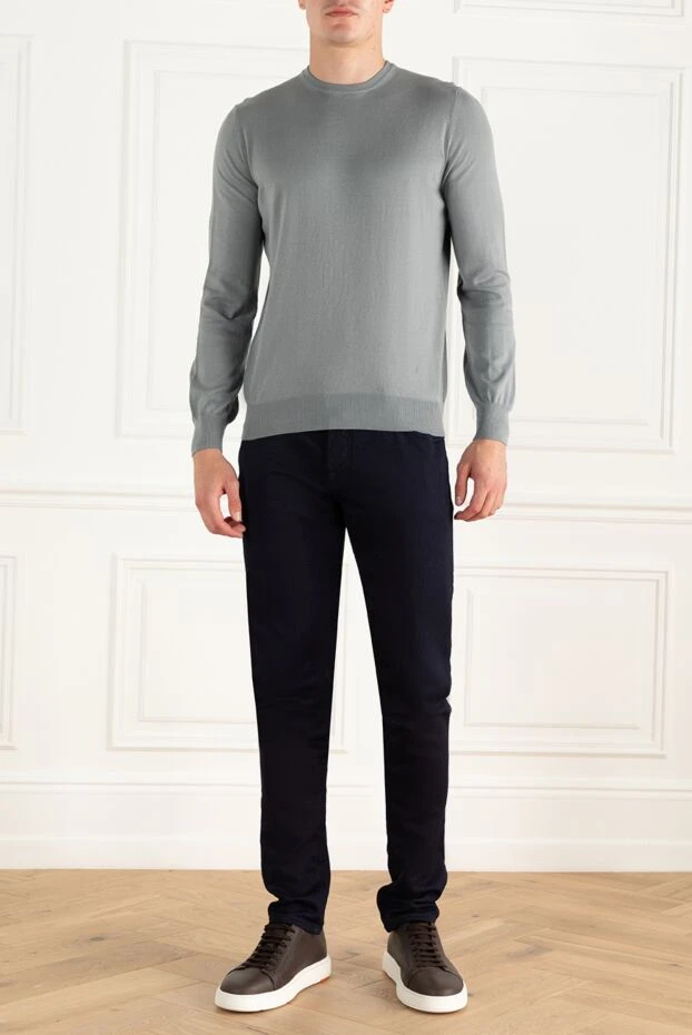 Gran Sasso man cotton jumper gray for men купить с ценами и фото 172052 - photo 2