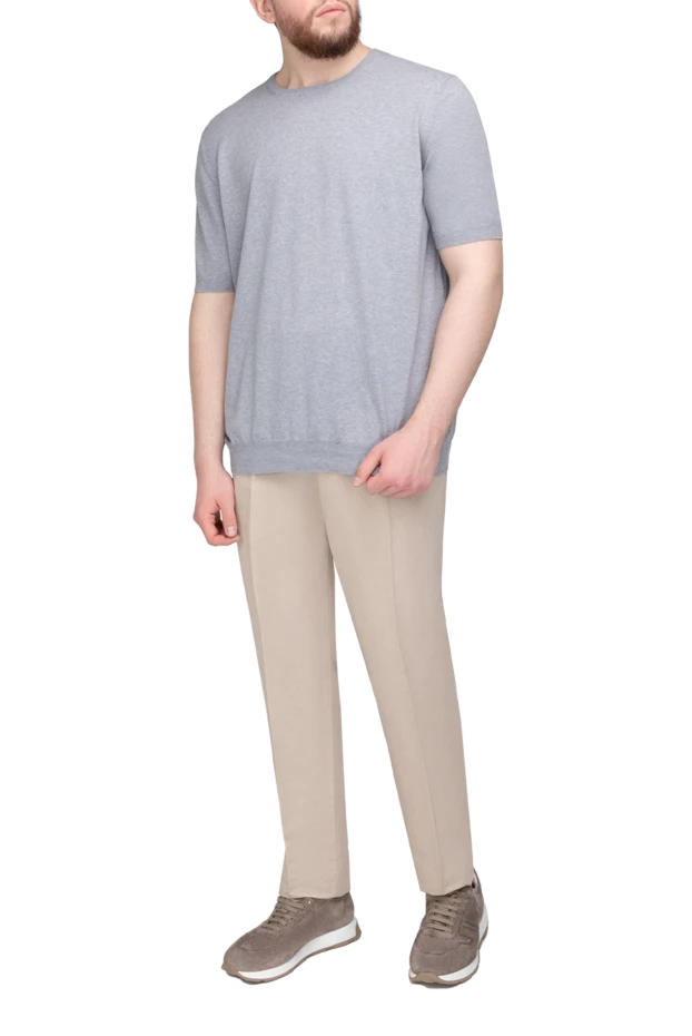 Gran Sasso man jumper with short sleeves gray for men купить с ценами и фото 172055 - photo 2