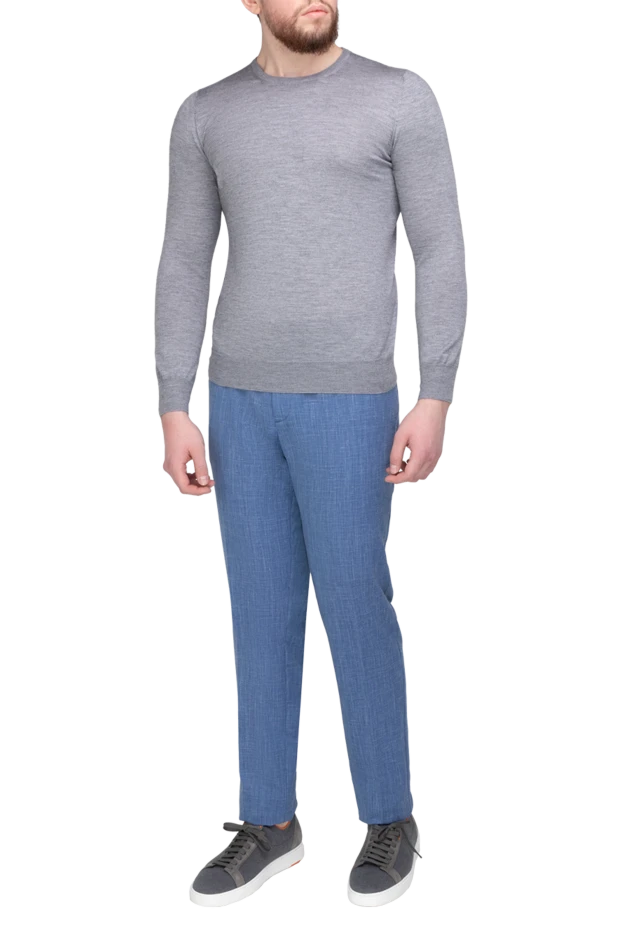 Gran Sasso man cashmere and silk jumper gray for men купить с ценами и фото 172056 - photo 2