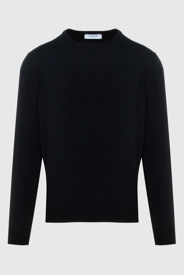 Gran Sasso man jumper cotton black for men купить с ценами и фото 172061 - photo 1