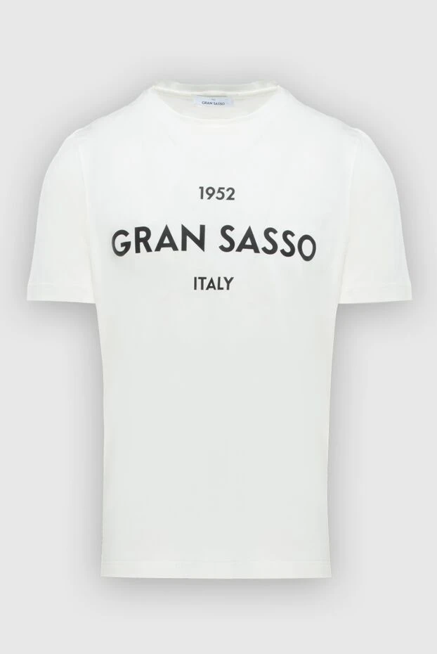 Gran Sasso man white cotton t-shirt for men купить с ценами и фото 172064 - photo 1