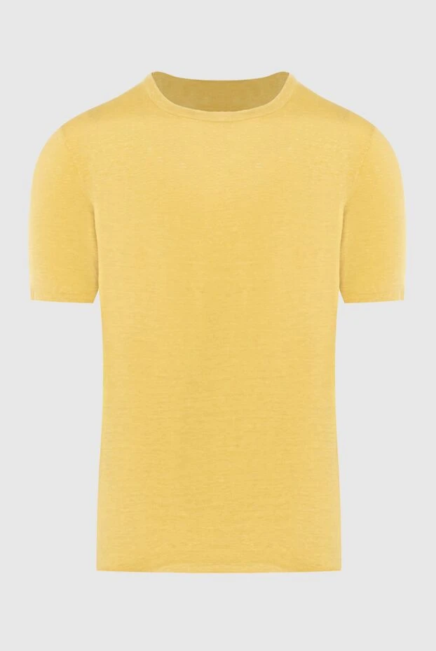 Gran Sasso man t-shirt linen yellow for men купить с ценами и фото 172076 - photo 1