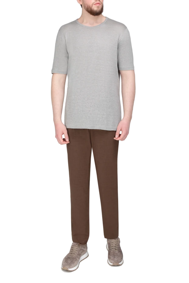 Gran Sasso man t-shirt linen gray for men купить с ценами и фото 172082 - photo 2