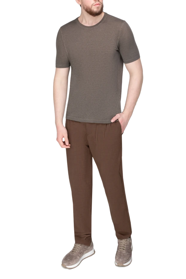 Gran Sasso man t-shirt linen beige for men купить с ценами и фото 172088 - photo 2