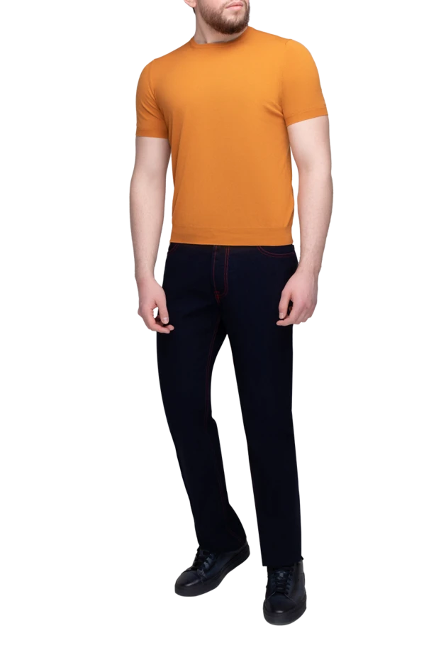 Gran Sasso man short sleeve jumper orange for men купить с ценами и фото 172106 - photo 2