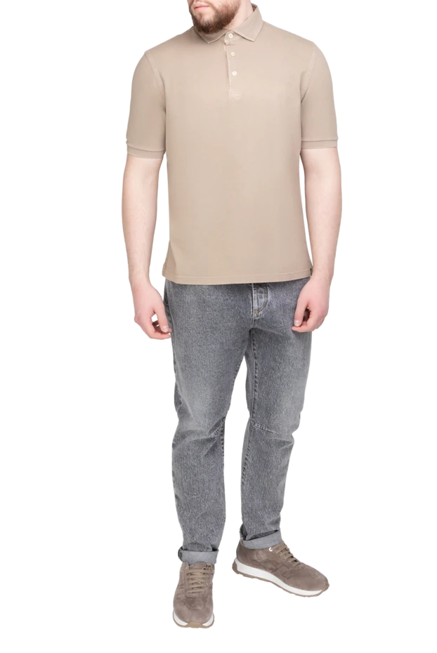 Gran Sasso man polo cotton beige for men купить с ценами и фото 172111 - photo 2