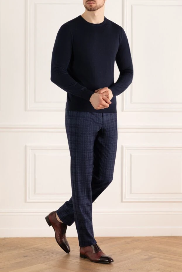 Gran Sasso man blue wool jumper for men купить с ценами и фото 172118 - photo 2