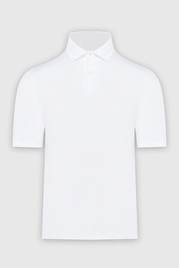 Gran Sasso man polo linen white for men купить с ценами и фото 172124 - photo 1