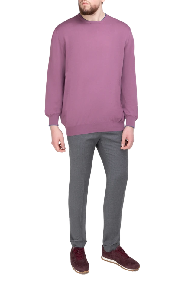 Gran Sasso man jumper cotton pink for men купить с ценами и фото 172128 - photo 2