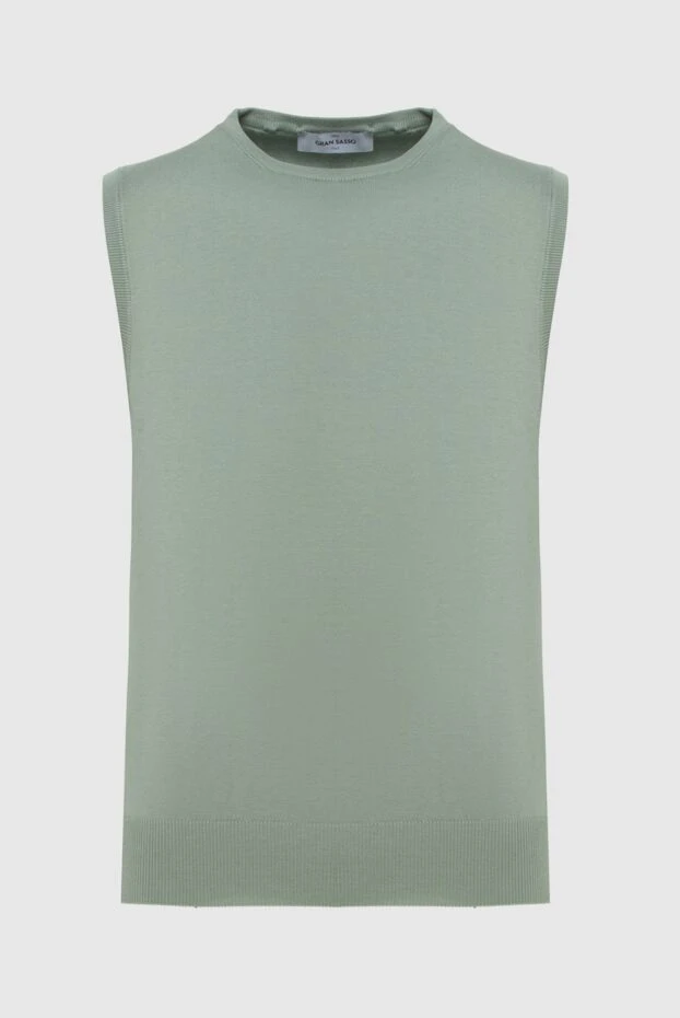 Gran Sasso man green cotton vest for men купить с ценами и фото 172130 - photo 1