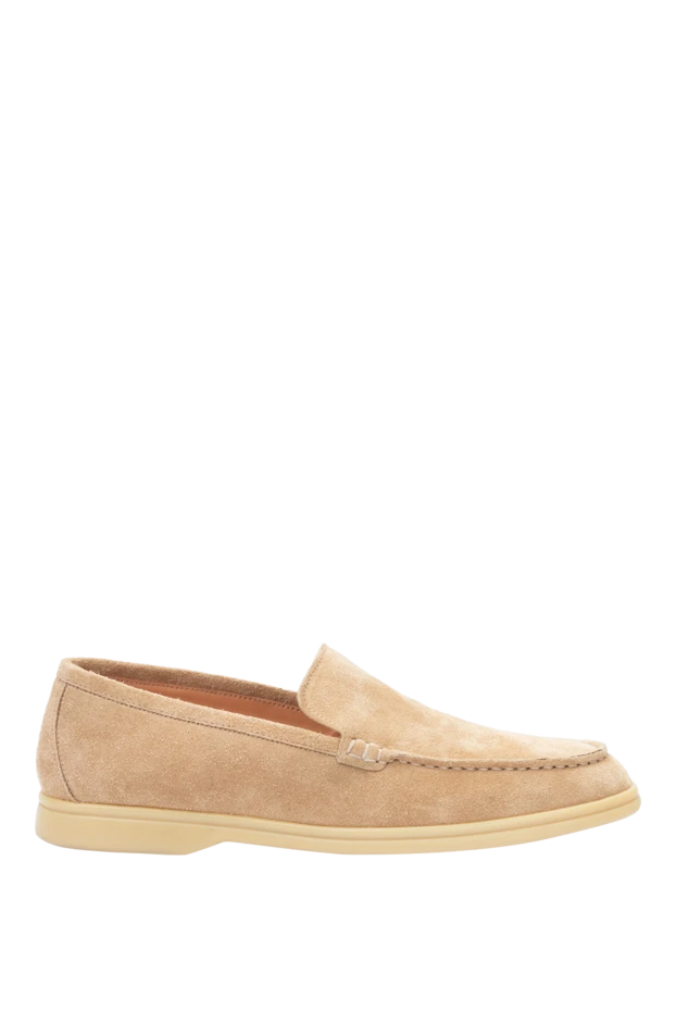 Cesare di Napoli man men's beige suede loafers купить с ценами и фото 172139 - photo 1