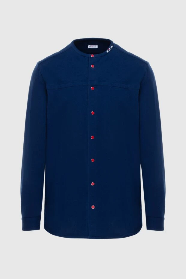 Kiton man men's blue cotton and elastane shirt 172152 - photo 1