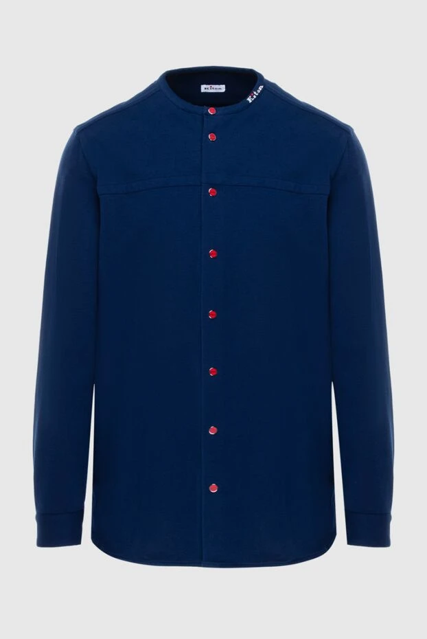 Kiton man men's blue cotton and elastane shirt 172152 - photo 1