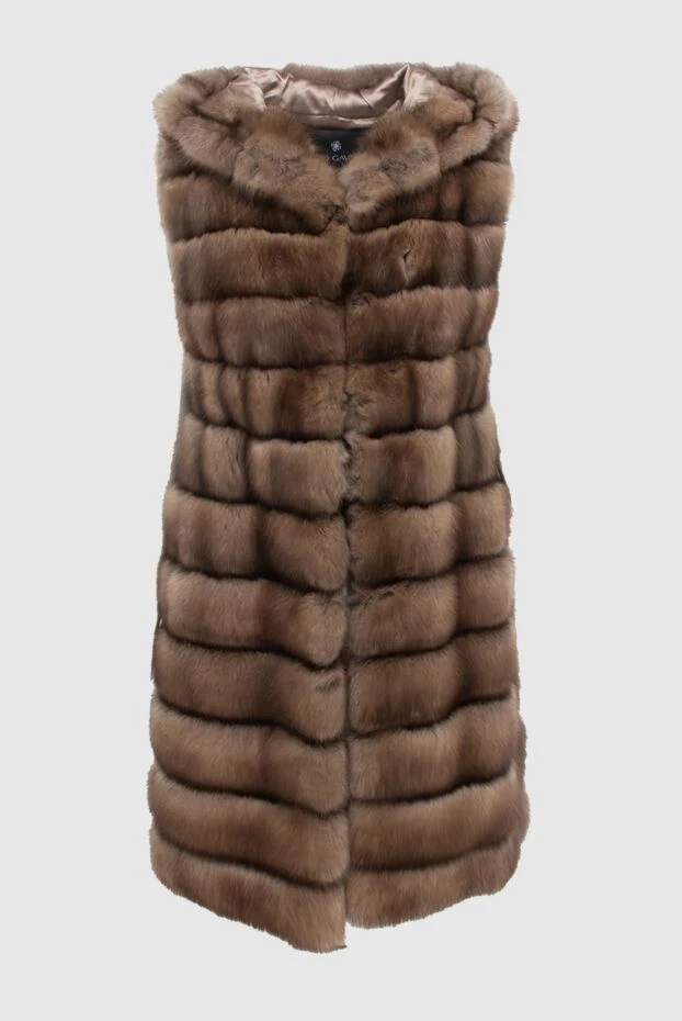 Fabio Gavazzi woman women's brown sable fur vest купить с ценами и фото 172161 - photo 1