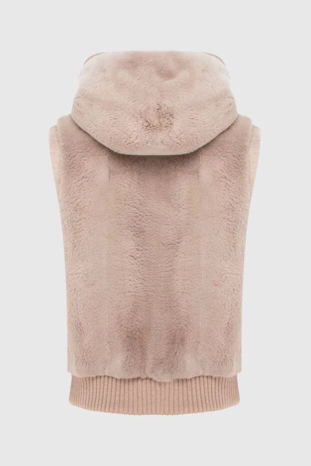 Fabio Gavazzi кашемировый бежевый жилет на молнии с мягкой посадкой и трикотажными вставками
172168 - фото 2