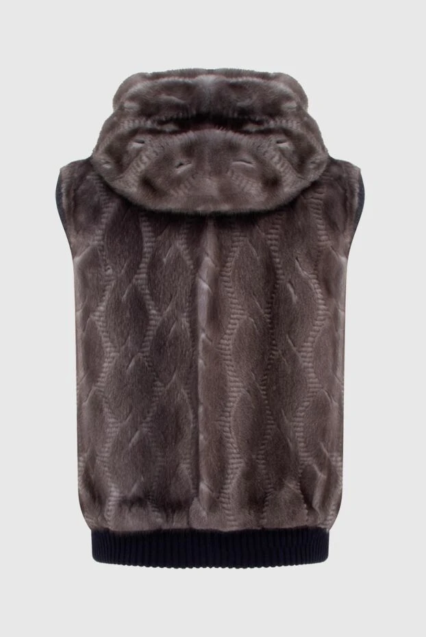 Fabio Gavazzi мужской кашемировый жилет с объёмным узором и тёмной окантовкой
 172170 - фото 2