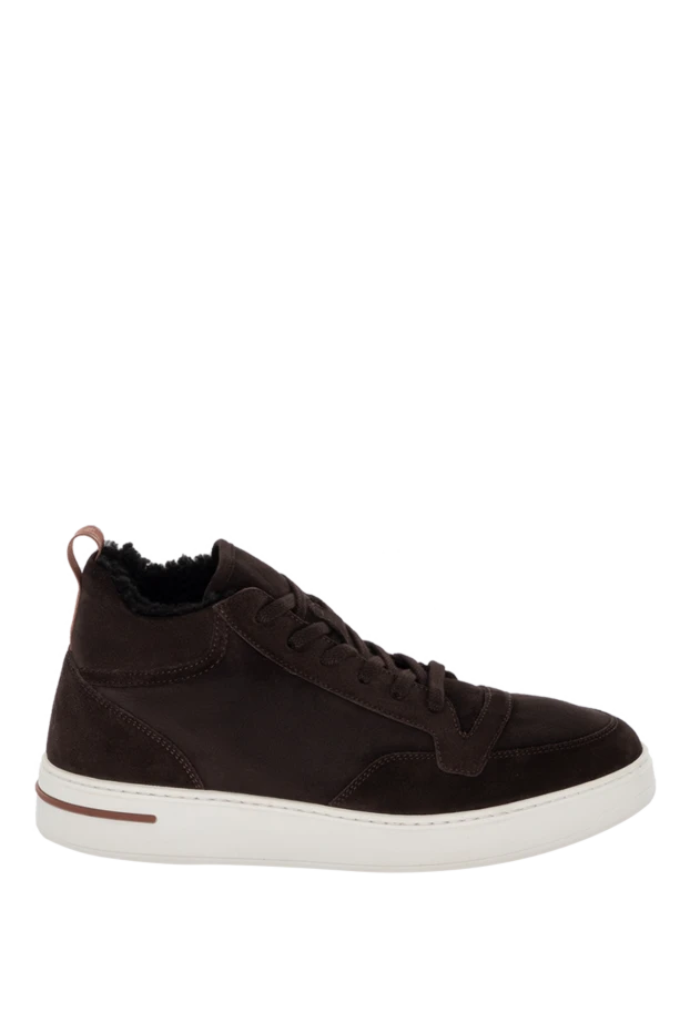 Loro Piana man brown suede sneakers for men купить с ценами и фото 172191 - photo 1