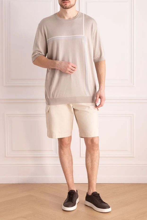 Zilli man beige short sleeve jumper for men купить с ценами и фото 172257 - photo 2