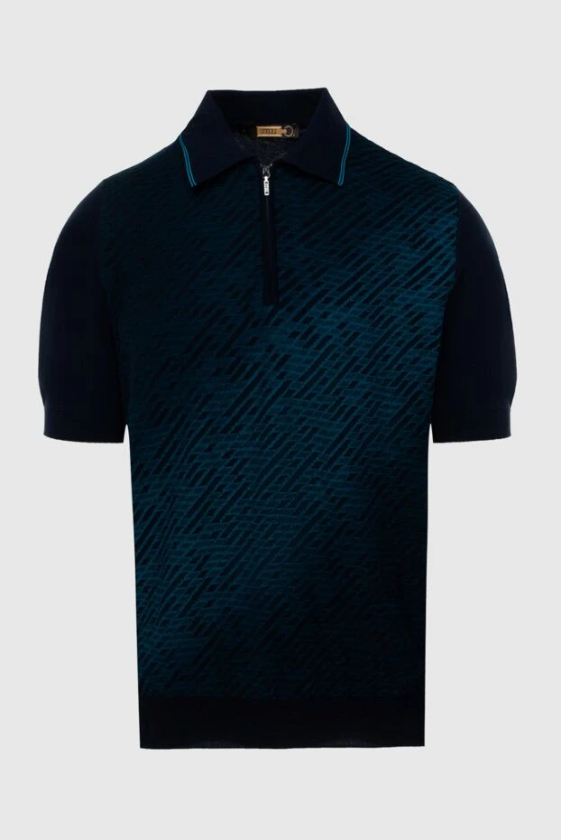 Zilli man cotton and silk polo blue for men купить с ценами и фото 172264 - photo 1