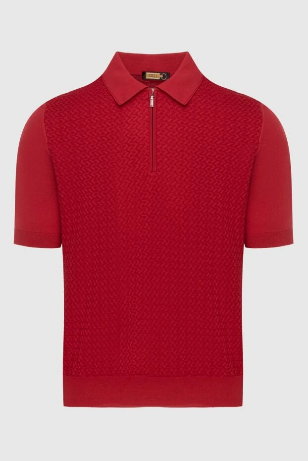 Zilli man cotton and silk polo red for men купить с ценами и фото 172266 - photo 1