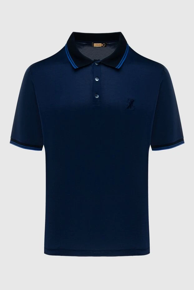 Zilli man cotton and silk polo blue for men купить с ценами и фото 172272 - photo 1