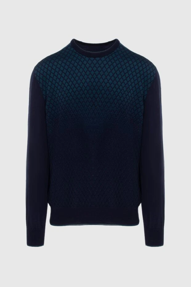 Stefano Ricci джемпер из кашемира и шелка синий мужской 172308 - фото 1