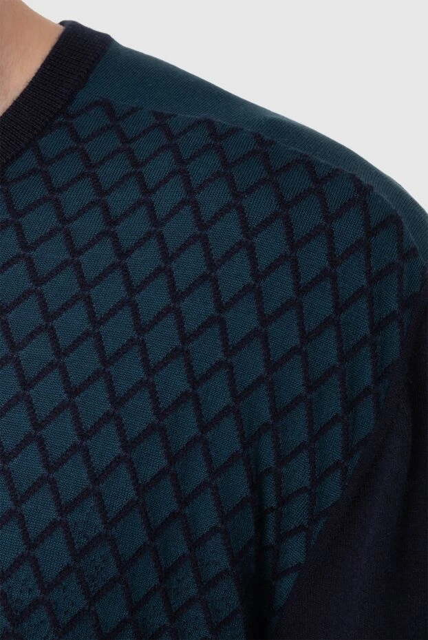 Stefano Ricci джемпер из кашемира и шелка синий мужской 172308 - photo 1