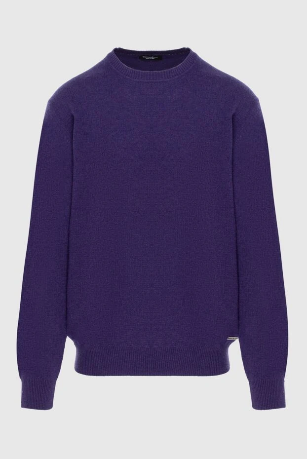 Джемпер из кашемира фиолетовый мужской - фото 1