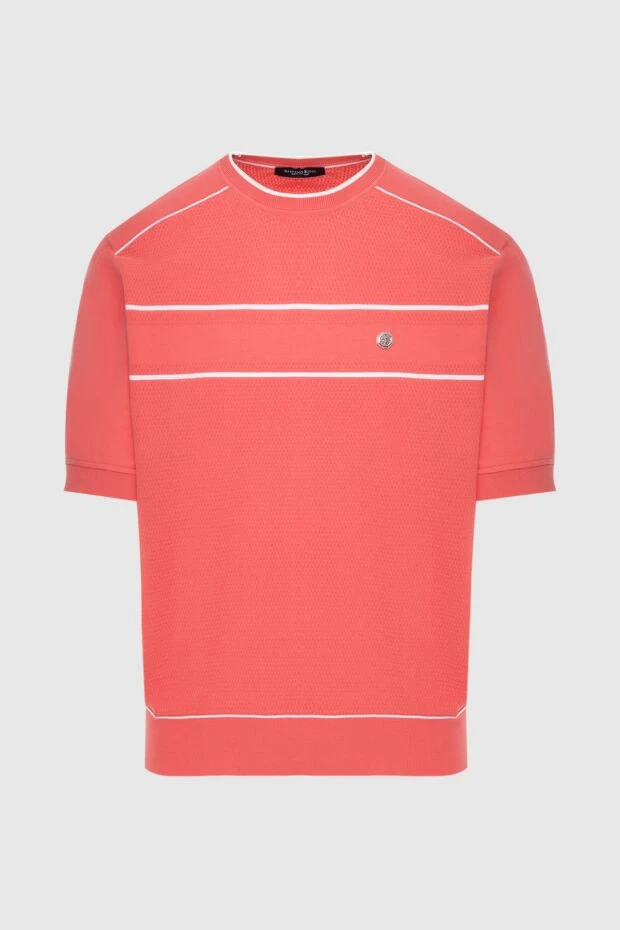 Stefano Ricci джемпер с коротким рукавом из хлопка оранжевый мужской 172316 - фото 1