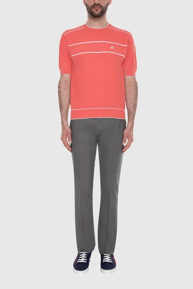 Stefano Ricci джемпер с коротким рукавом из хлопка оранжевый мужской 172316 - photo 3