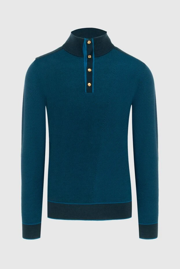 Кашемир және жібек тройер матасынан жасалған, контрастты түймелі пластинкамен - фото 1