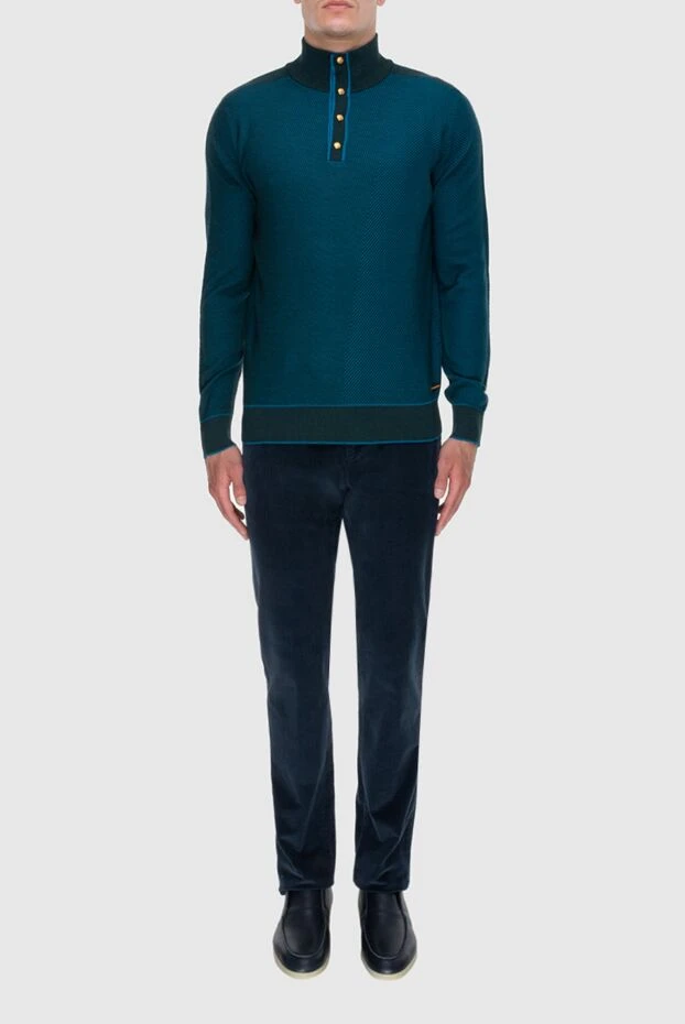Stefano Ricci кашемир және жібек тройер матасынан жасалған, контрастты түймелі пластинкамен 172317 - фото 2