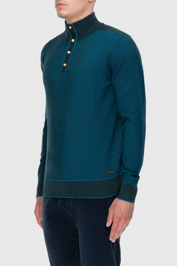 Stefano Ricci кашемир және жібек тройер матасынан жасалған, контрастты түймелі пластинкамен 172317 - фото 3