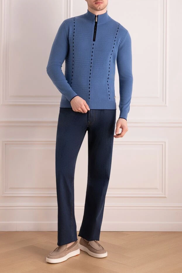 Кашемир және күдері тройер көк ерлер - фото 2