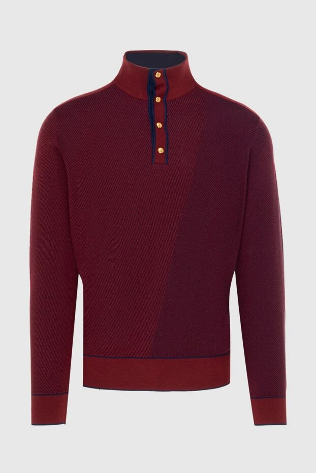 Тройер из кашемира и шелка красный мужской - фото 1