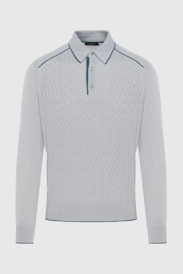 Алдыңғы панелі текстураланған ұзын жеңді поло жейдесі - фото 1