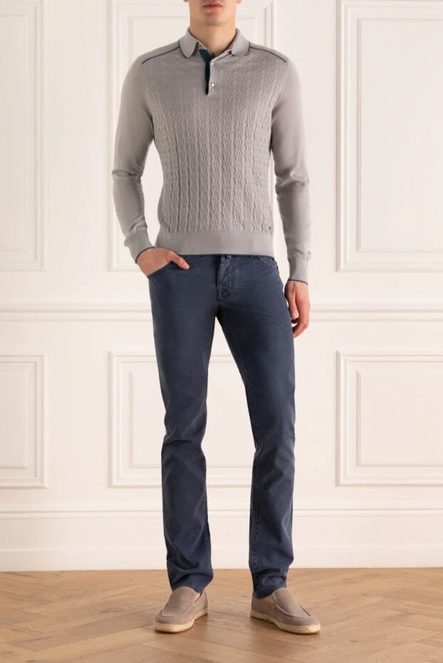 Stefano Ricci поло с длинным рукавом с текстурированной передней панелью 172348 - фото 2