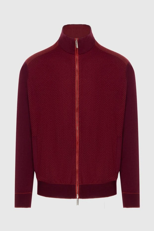 Кардиган на молнии бордовый с фактурой елочка
- фото 1