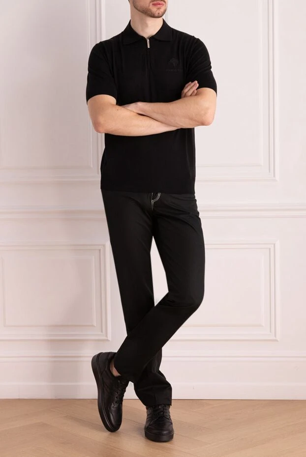 Stefano Ricci черные джинсы из гладкого хлопка мужские 172373 - фото 2