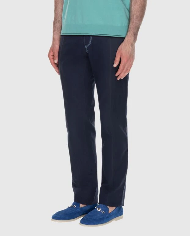 Stefano Ricci ерлерге арналған көк мақта джинсы 172375 - фото 3