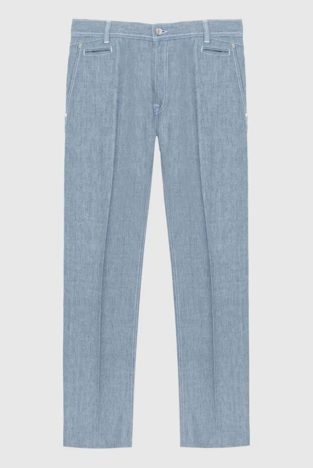 Stefano Ricci брюки из натурального хлопка светлый меланж 172381 - фото 1