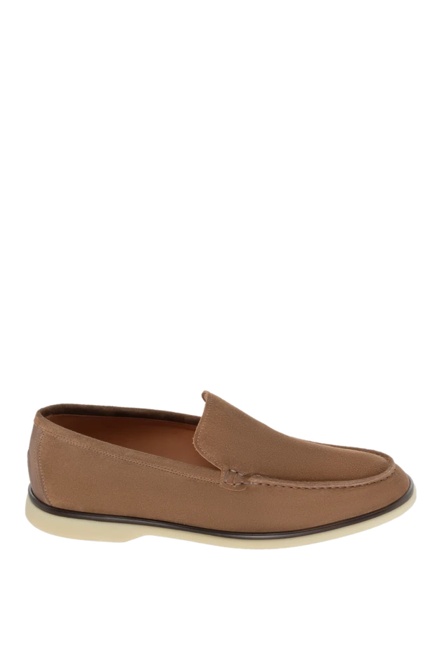 Cesare di Napoli man brown suede loafers for men купить с ценами и фото 172398 - photo 1