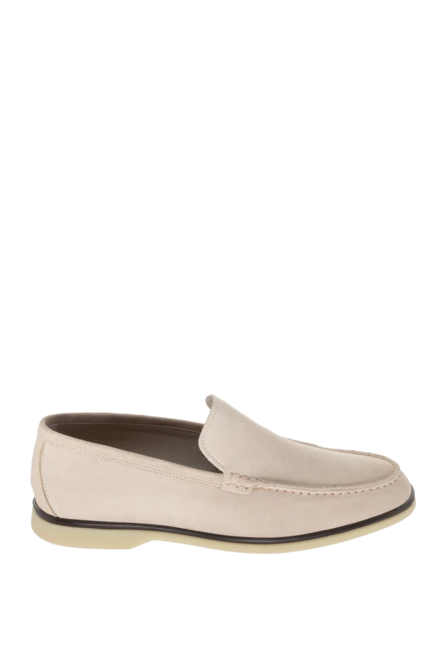 Cesare di Napoli man beige suede loafers for men купить с ценами и фото 172402 - photo 1