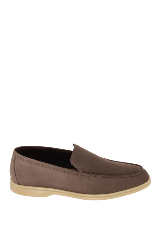 Cesare di Napoli man brown nubuck loafers for men купить с ценами и фото 172409 - photo 1