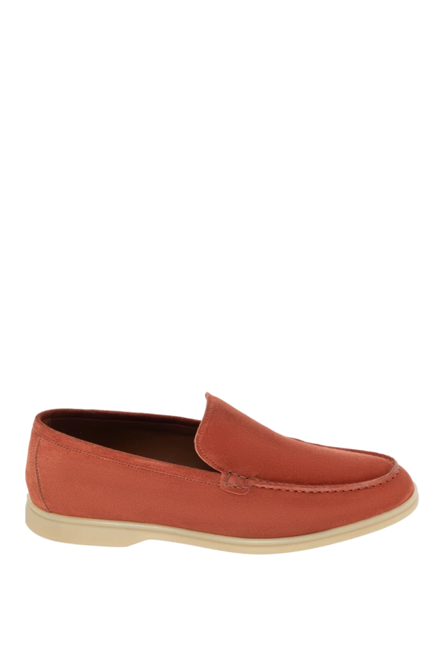 Cesare di Napoli man men's orange suede loafers купить с ценами и фото 172416 - photo 1