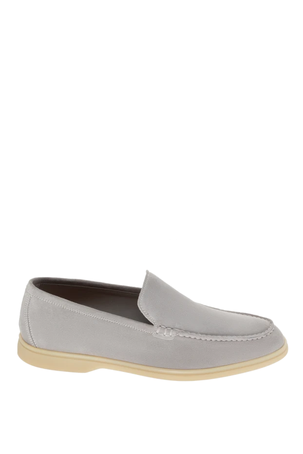 Cesare di Napoli man gray suede loafers for men купить с ценами и фото 172417 - photo 1