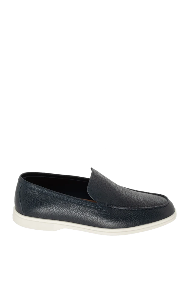 Cesare di Napoli man black leather loafers for men купить с ценами и фото 172418 - photo 1