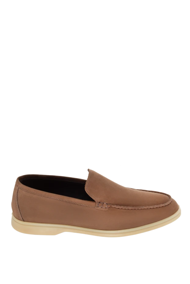 Cesare di Napoli man brown nubuck loafers for men купить с ценами и фото 172419 - photo 1